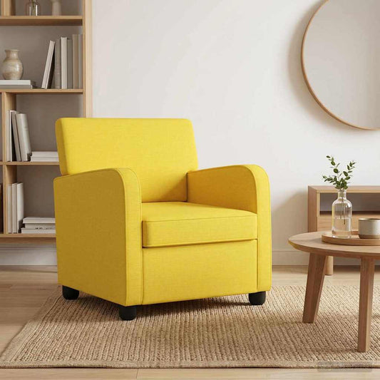 vidaXL Fauteuil Lichtgeel Stof
