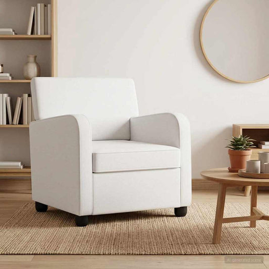 vidaXL Fauteuil Wit Stof