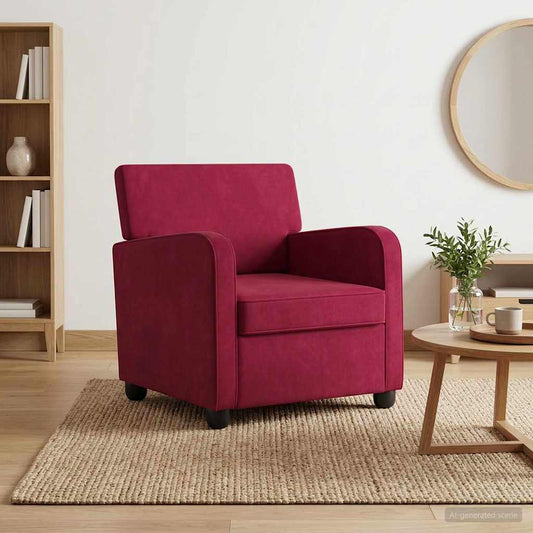Fauteuil Wijnrood fluweel is nu te koop bij PeponiXL, paradijselijk wonen!