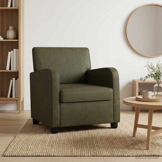vidaXL Fauteuil Legergroen Nep Suede Leer