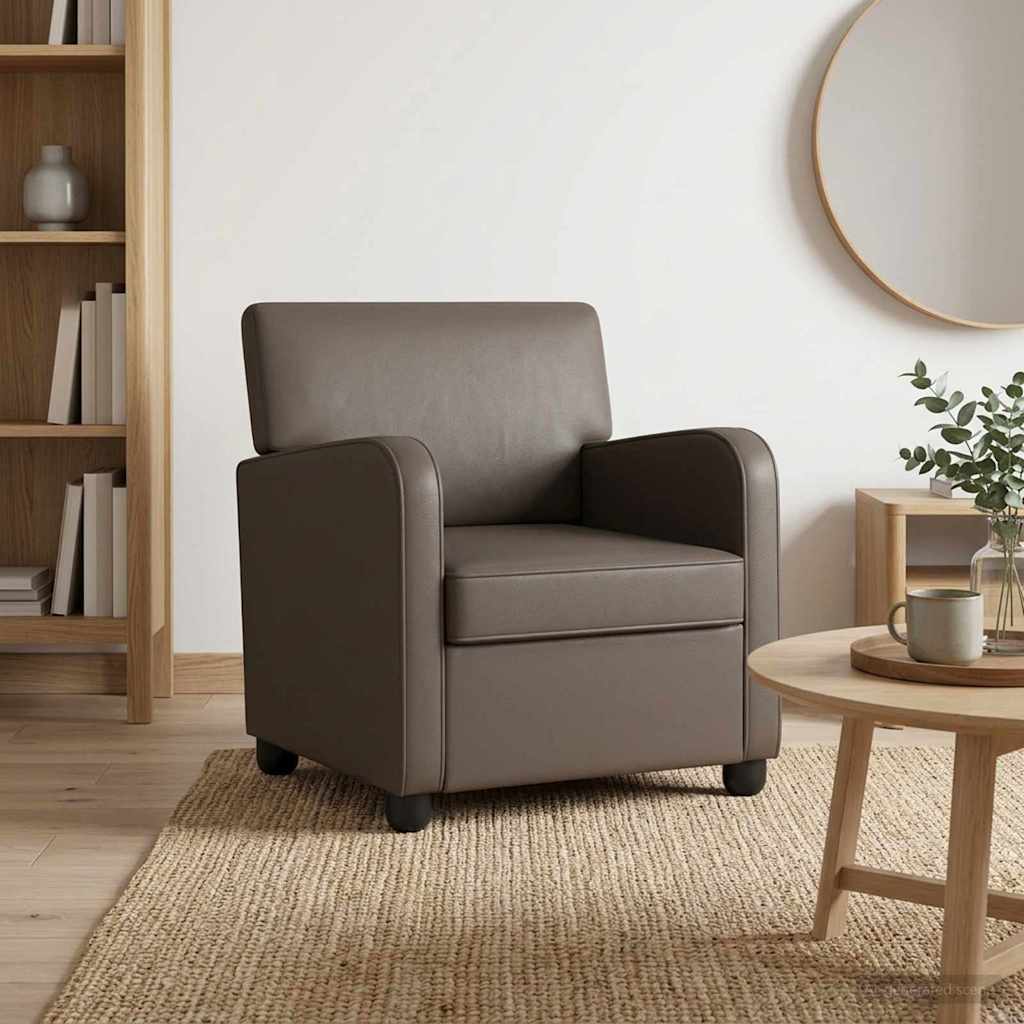 Fauteuil Glanzend Bruin Kunstleer is nu te koop bij PeponiXL, paradijselijk wonen!