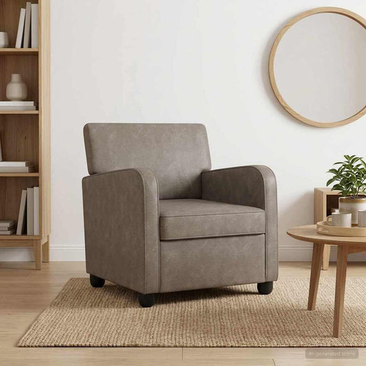 Fauteuil Antiekgrijs Kunstleer is nu te koop bij PeponiXL, paradijselijk wonen!