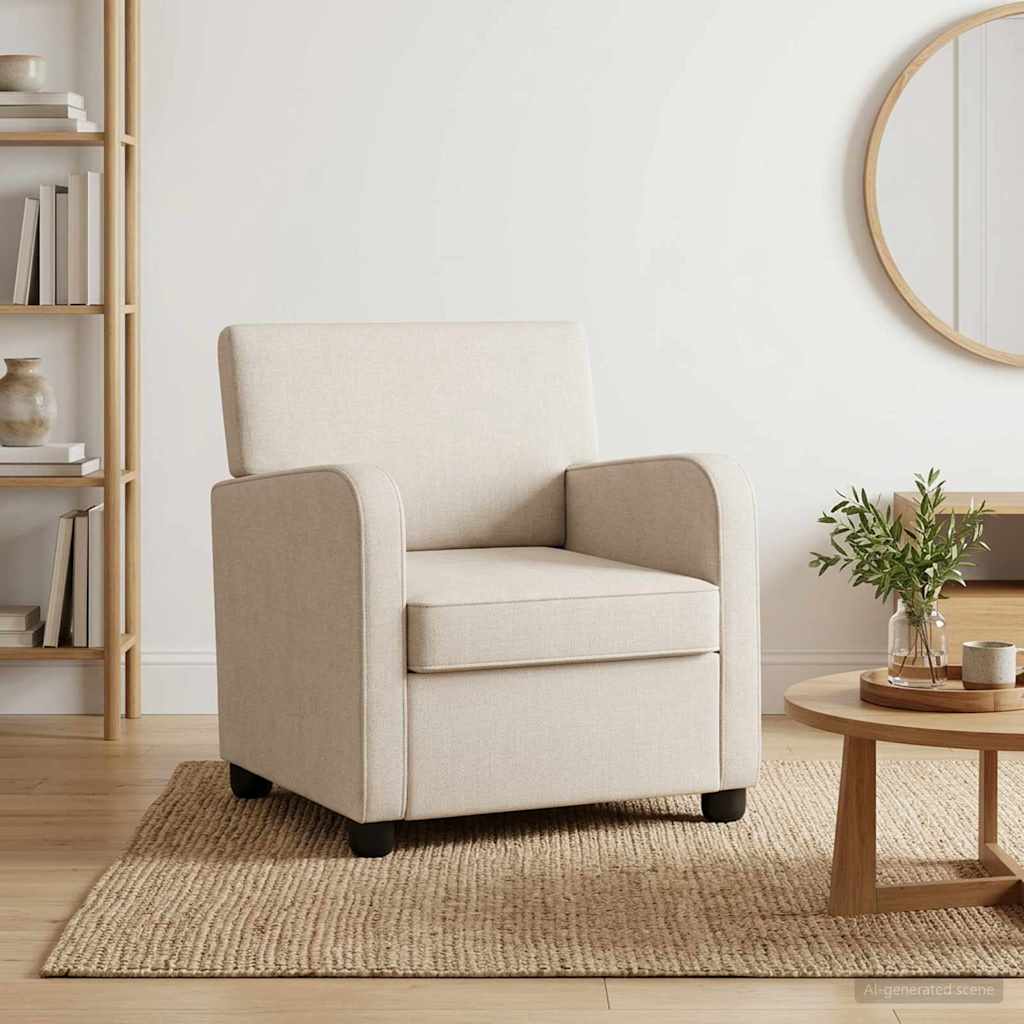 Fauteuil Crèmekleurig Chenille is nu te koop bij PeponiXL, paradijselijk wonen!