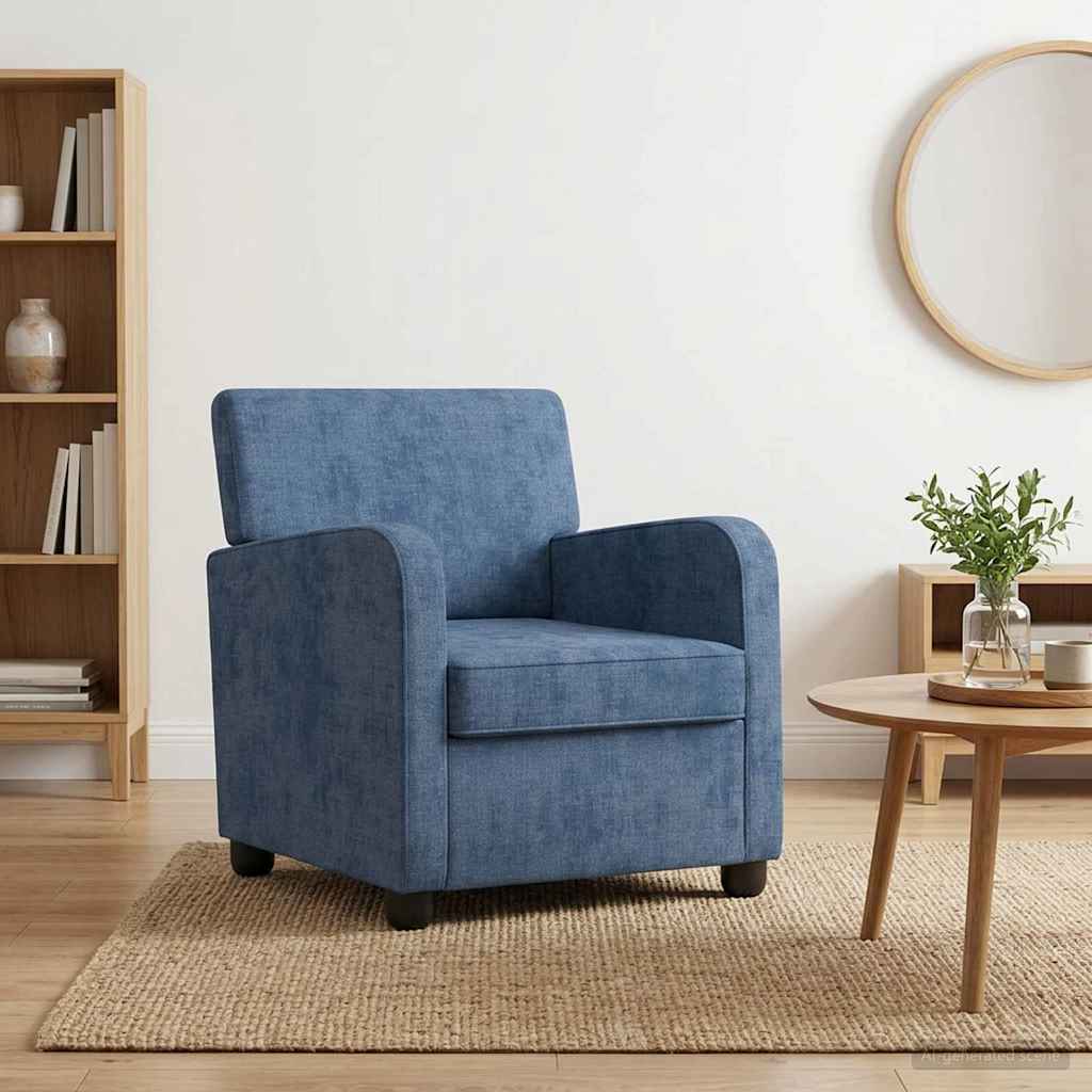 Fauteuil Blauw Chenille is nu te koop bij PeponiXL, paradijselijk wonen!