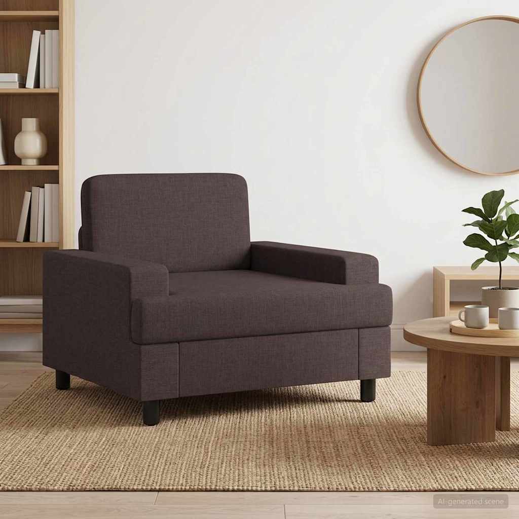 Fauteuil Donkerbruin Stof is nu te koop bij PeponiXL, paradijselijk wonen!