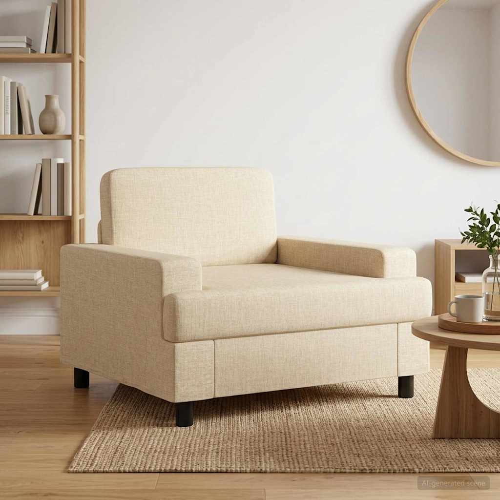 Fauteuil Crèmekleurig Stof is nu te koop bij PeponiXL, paradijselijk wonen!