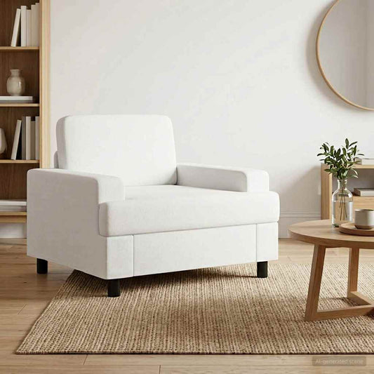 Fauteuil Wit Stof is nu te koop bij PeponiXL, paradijselijk wonen!
