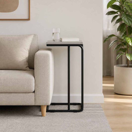 Bijzettafel Grijs Sonoma 40 x 31 x 55 cm Bewerkt hout is nu te koop bij PeponiXL, paradijselijk wonen!