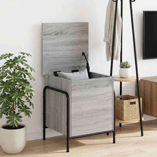 Opbergbox Grijs Sonoma 80 x 40 x 49,5 cm Bewerkt hout is nu te koop bij PeponiXL, paradijselijk wonen!