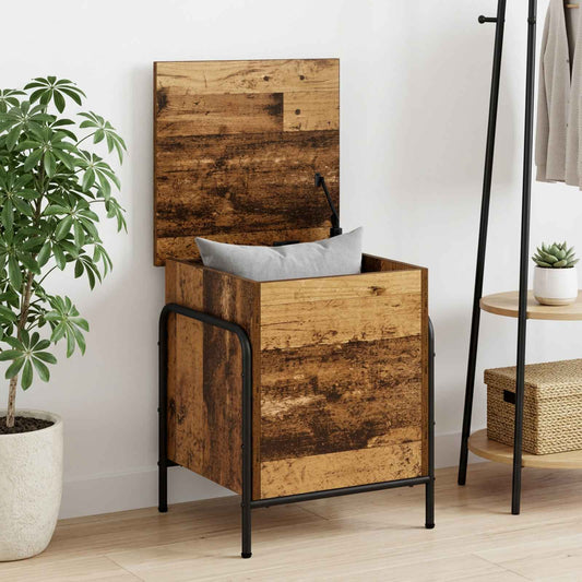 Opbergbox Oud hout 80 x 40 x 49,5 cm Bewerkt hout is nu te koop bij PeponiXL, paradijselijk wonen!