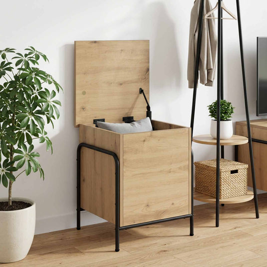 Opbergbox Artisanaal eiken 80 x 40 x 49,5 cm Bewerkt hout is nu te koop bij PeponiXL, paradijselijk wonen!