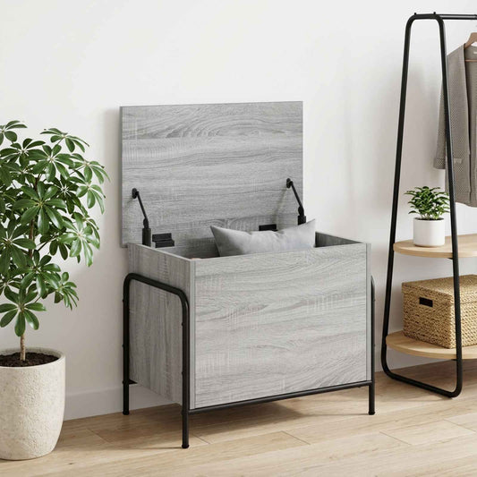 Opbergbox Grijs Sonoma 80 x 40 x 49,5 cm Bewerkt hout is nu te koop bij PeponiXL, paradijselijk wonen!