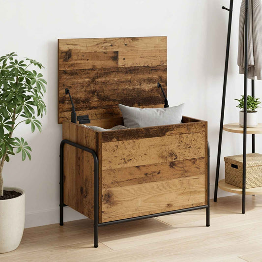Opbergbox Oud hout 80 x 40 x 49,5 cm Bewerkt hout is nu te koop bij PeponiXL, paradijselijk wonen!