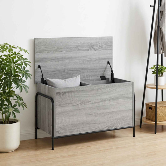 Opbergbox Grijs Sonoma 80 x 40 x 49,5 cm Bewerkt hout is nu te koop bij PeponiXL, paradijselijk wonen!
