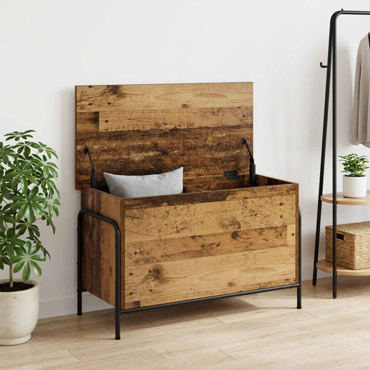 Opbergbox Oud hout 80 x 40 x 49,5 cm Bewerkt hout is nu te koop bij PeponiXL, paradijselijk wonen!