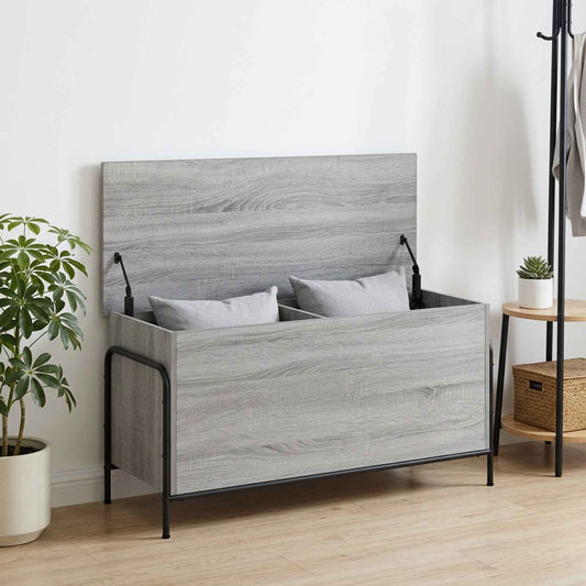Opbergbox Grijs Sonoma 80 x 40 x 49,5 cm Bewerkt hout is nu te koop bij PeponiXL, paradijselijk wonen!