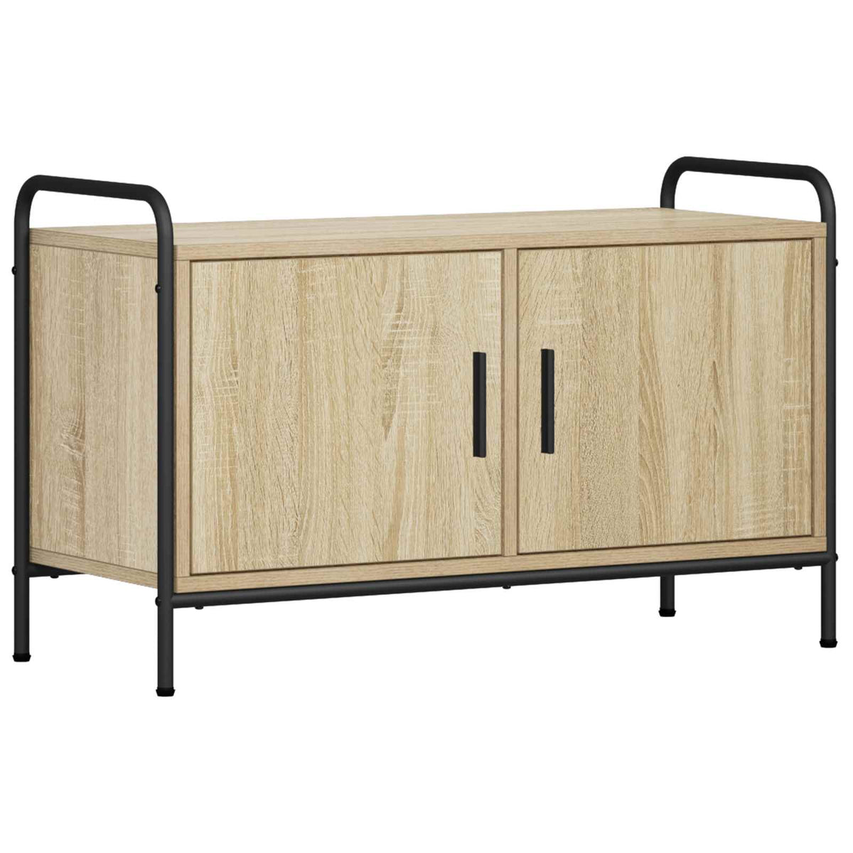 Tv-meubel 79,5 x 33 x 50 cm Sonoma Eiken Bewerkt hout is nu te koop bij PeponiXL, paradijselijk wonen!