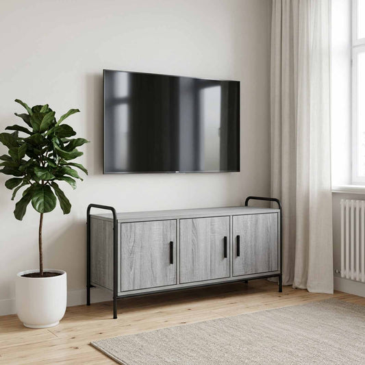 Tv-meubel 79,5 x 33 x 50 cm Grijs Sonoma Bewerkt hout is nu te koop bij PeponiXL, paradijselijk wonen!