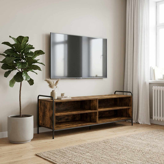 Tv-meubel 140 x 39,5 x 50 cm Gerookt eiken Bewerkt hout is nu te koop bij PeponiXL, paradijselijk wonen!