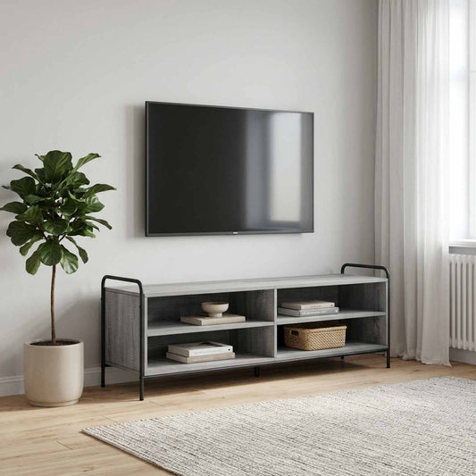 Tv-meubel 140 x 39,5 x 50 cm Grijs Sonoma Bewerkt hout is nu te koop bij PeponiXL, paradijselijk wonen!