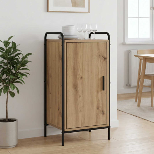 Dressoir Artisanaal eiken 97 x 33 x 81 cm Bewerkt hout is nu te koop bij PeponiXL, paradijselijk wonen!