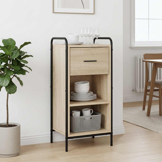 Dressoir Sonoma Eiken 97 x 33 x 81 cm Bewerkt hout is nu te koop bij PeponiXL, paradijselijk wonen!