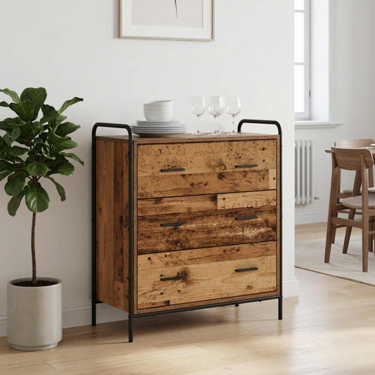 Dressoir Oud hout 97 x 33 x 81 cm Bewerkt hout is nu te koop bij PeponiXL, paradijselijk wonen!