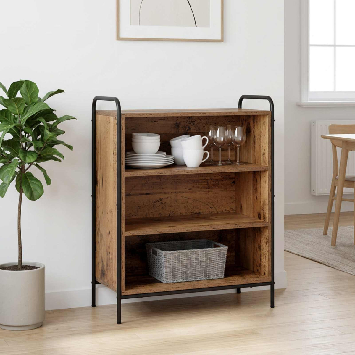 Dressoir Oud hout 97 x 33 x 81 cm Bewerkt hout is nu te koop bij PeponiXL, paradijselijk wonen!