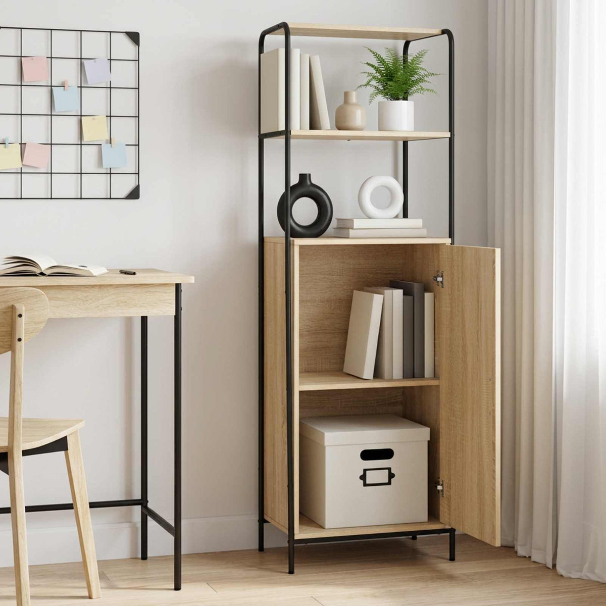 Hoge kast Sonoma Eiken 40 x 33 x 161 cm Bewerkt hout is nu te koop bij PeponiXL, paradijselijk wonen!
