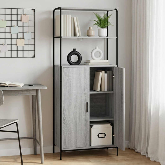 Hoge kast Grijs Sonoma 40 x 33 x 161 cm Bewerkt hout is nu te koop bij PeponiXL, paradijselijk wonen!