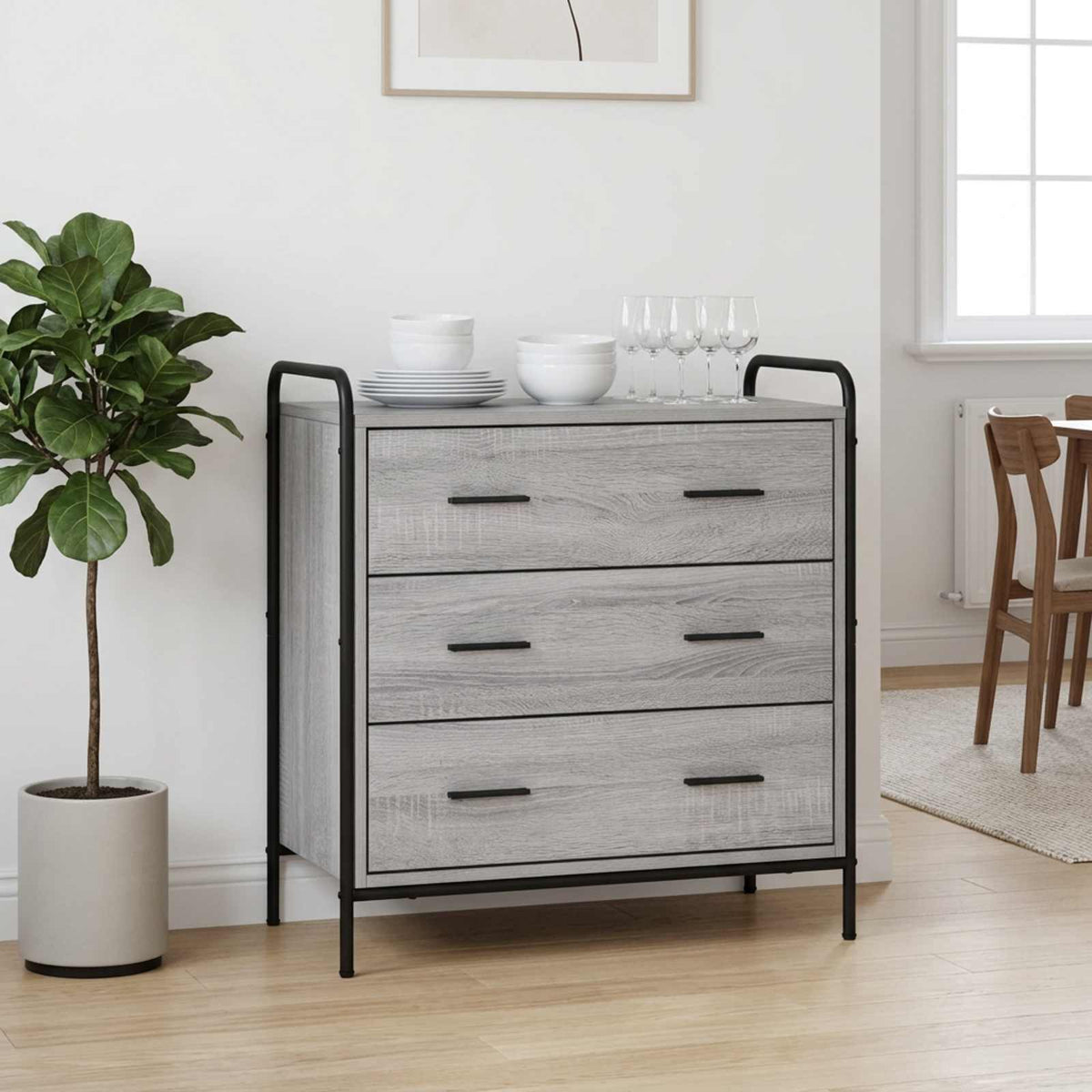 Ladenkast Grijs Sonoma 70 x 39,5 x 71 cm Bewerkt hout is nu te koop bij PeponiXL, paradijselijk wonen!