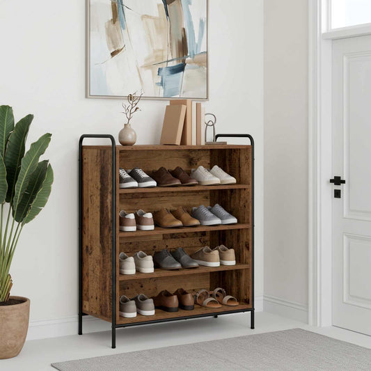 Schoenenkast 76 x 36,5 x 93 cm Bewerkt hout Oud hout is nu te koop bij PeponiXL, paradijselijk wonen!