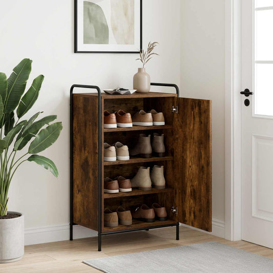 Schoenenkast 51 x 36,5 x 93 cm Bewerkt hout Gerookt eiken is nu te koop bij PeponiXL, paradijselijk wonen!