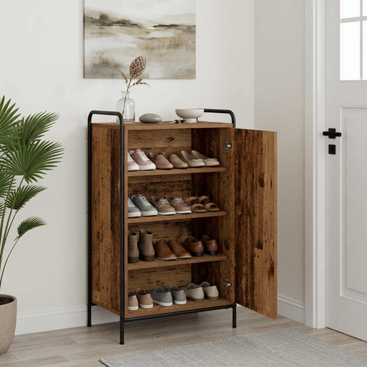 Schoenenkast 51 x 36,5 x 93 cm Bewerkt hout Oud hout is nu te koop bij PeponiXL, paradijselijk wonen!