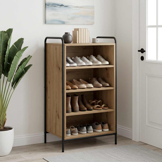 Schoenenkast 51 x 36,5 x 93 cm Bewerkt hout Artisanaal eiken is nu te koop bij PeponiXL, paradijselijk wonen!