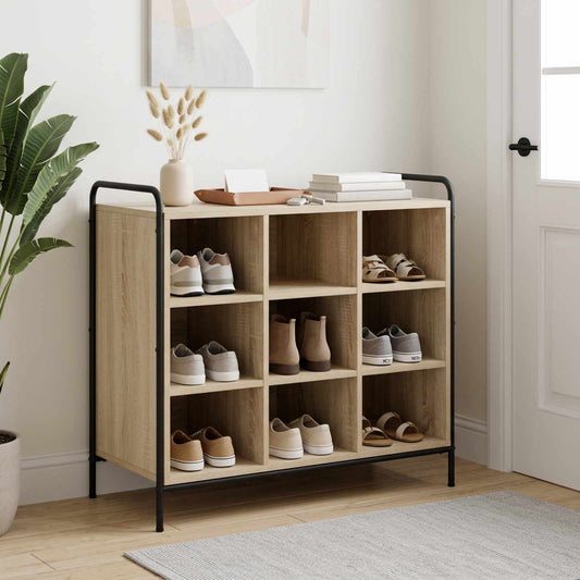 Schoenenkast 85 x 39,5 x 75 cm Bewerkt hout Sonoma Eiken is nu te koop bij PeponiXL, paradijselijk wonen!