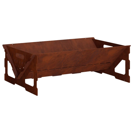 Vuurkorf Roestkleurig 60 x 40 x 20 cm weervast staal is nu te koop bij PeponiXL, paradijselijk wonen!