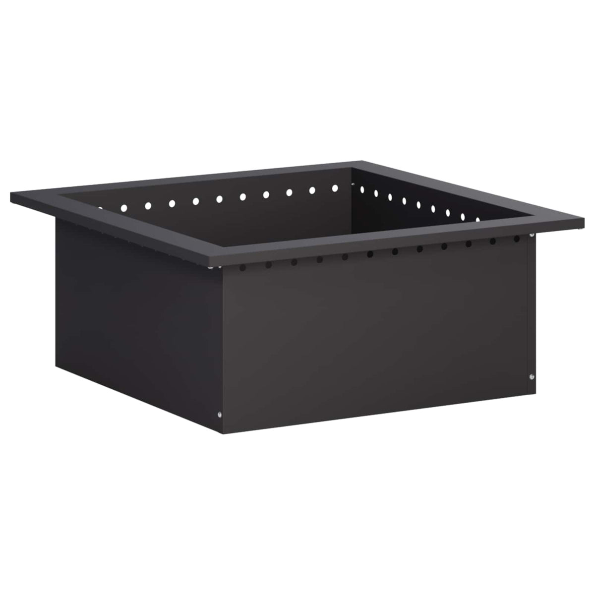 vidaXL Vuurkorfring Zwart 60 x 60 x 25 cm Staal