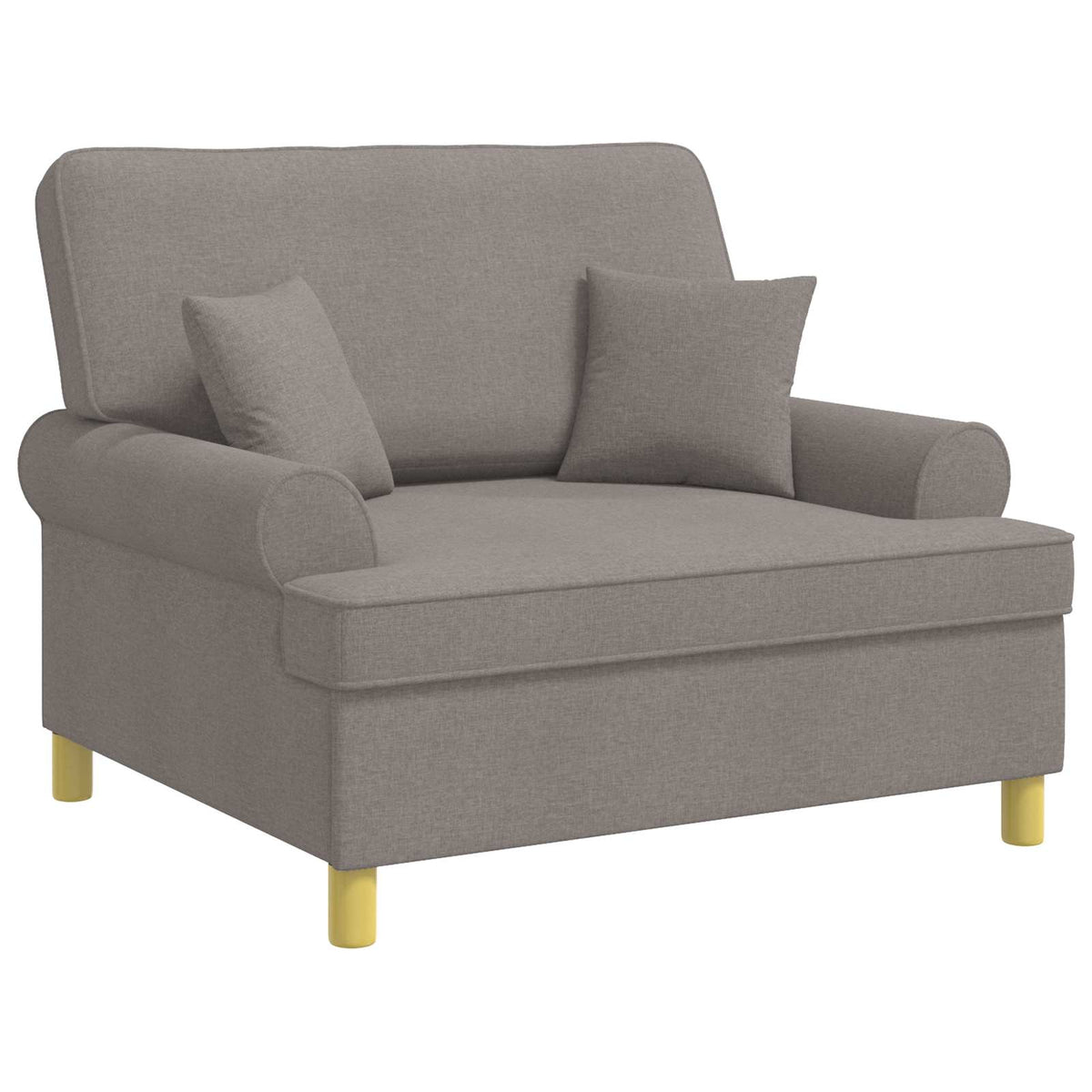 vidaXL Fauteuil met kussens Taupe Stof