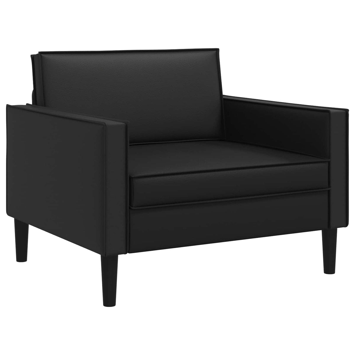 XL fauteuil Zwart Kunstleer is nu te koop bij PeponiXL, paradijselijk wonen!