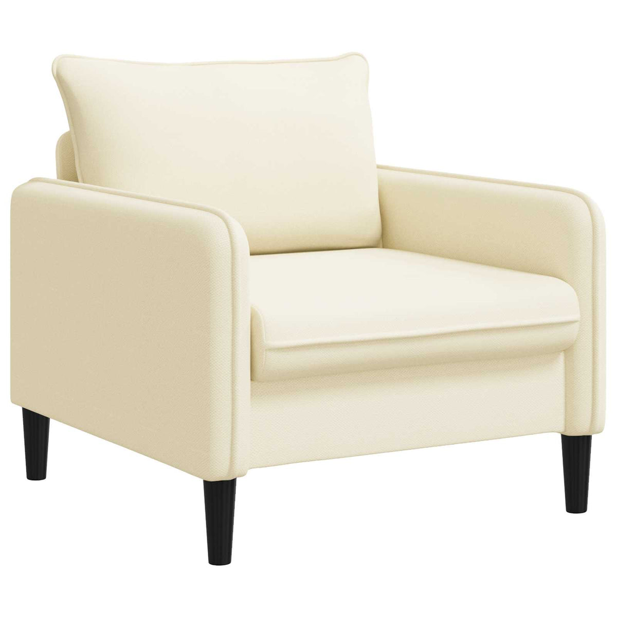 vidaXL XL fauteuil Crèmekleurig fluweel