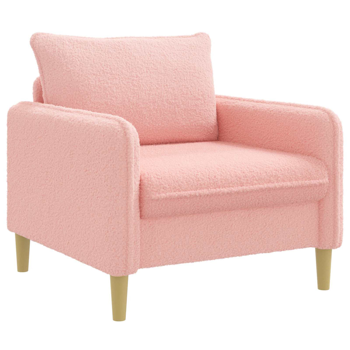 vidaXL XL fauteuil Roze Bouclé