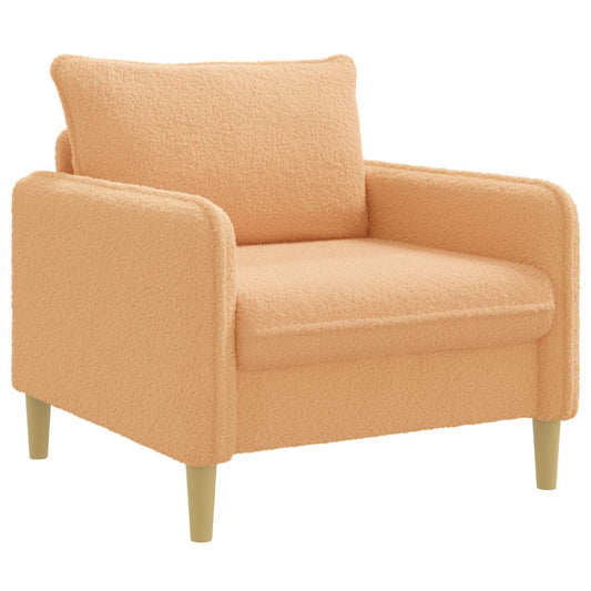 vidaXL XL fauteuil Beige Bouclé