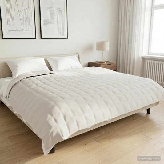 vidaXL Verzwaringsdeken Wit 220 x 260 cm 15 kg 100% Katoen 205T