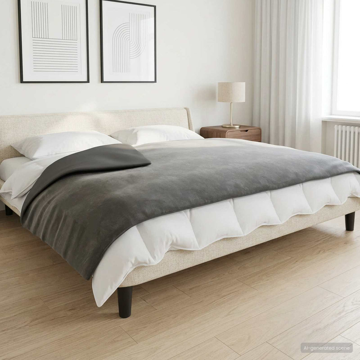 Verzwaarde Dekens Antraciet 155 x 220 cm 7 kg 100% Katoen 205T is nu te koop bij PeponiXL, paradijselijk wonen!