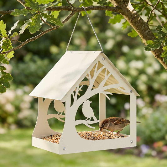 Hangend vogelvoederhuisje Staal Wit is nu te koop bij PeponiXL, paradijselijk wonen!
