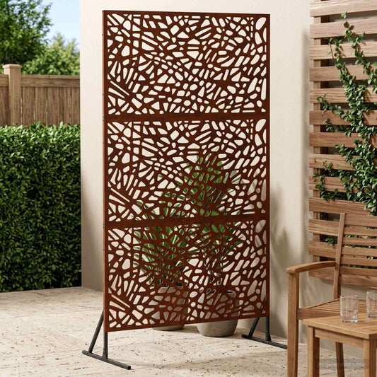 Privacyscherm 100 x 50 x 180 cm weervast staal Roestkleurig is nu te koop bij PeponiXL, paradijselijk wonen!