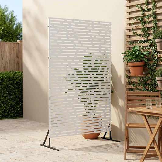 Privacyscherm 100 x 50 x 180 cm Staal Wit is nu te koop bij PeponiXL, paradijselijk wonen!