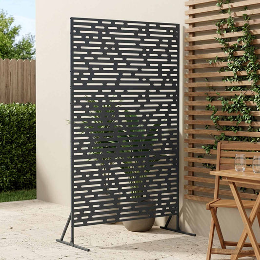Privacyscherm 100 x 50 x 180 cm Staal Antraciet is nu te koop bij PeponiXL, paradijselijk wonen!