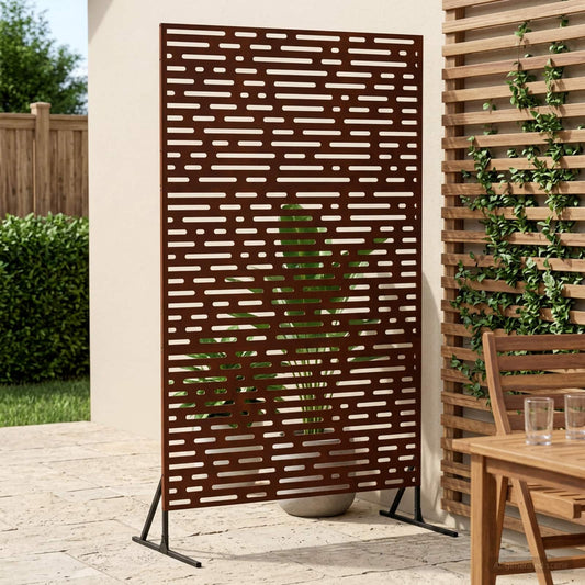Privacyscherm 100 x 50 x 180 cm weervast staal Roestkleurig is nu te koop bij PeponiXL, paradijselijk wonen!